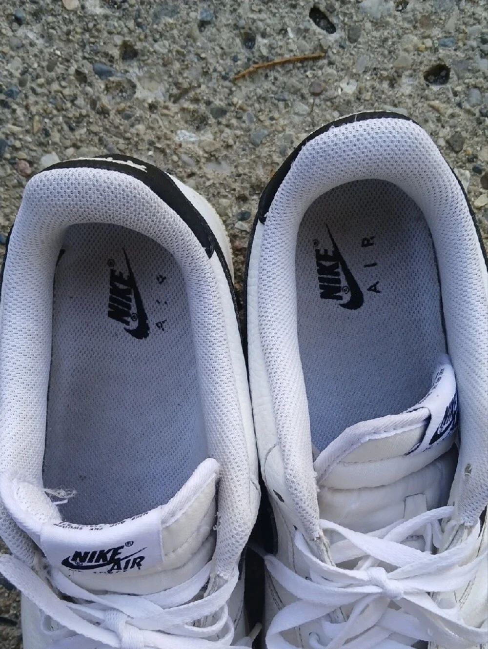 Size 14 Nike Men’s White and Black Low-Top Air Force 1 Sneakers